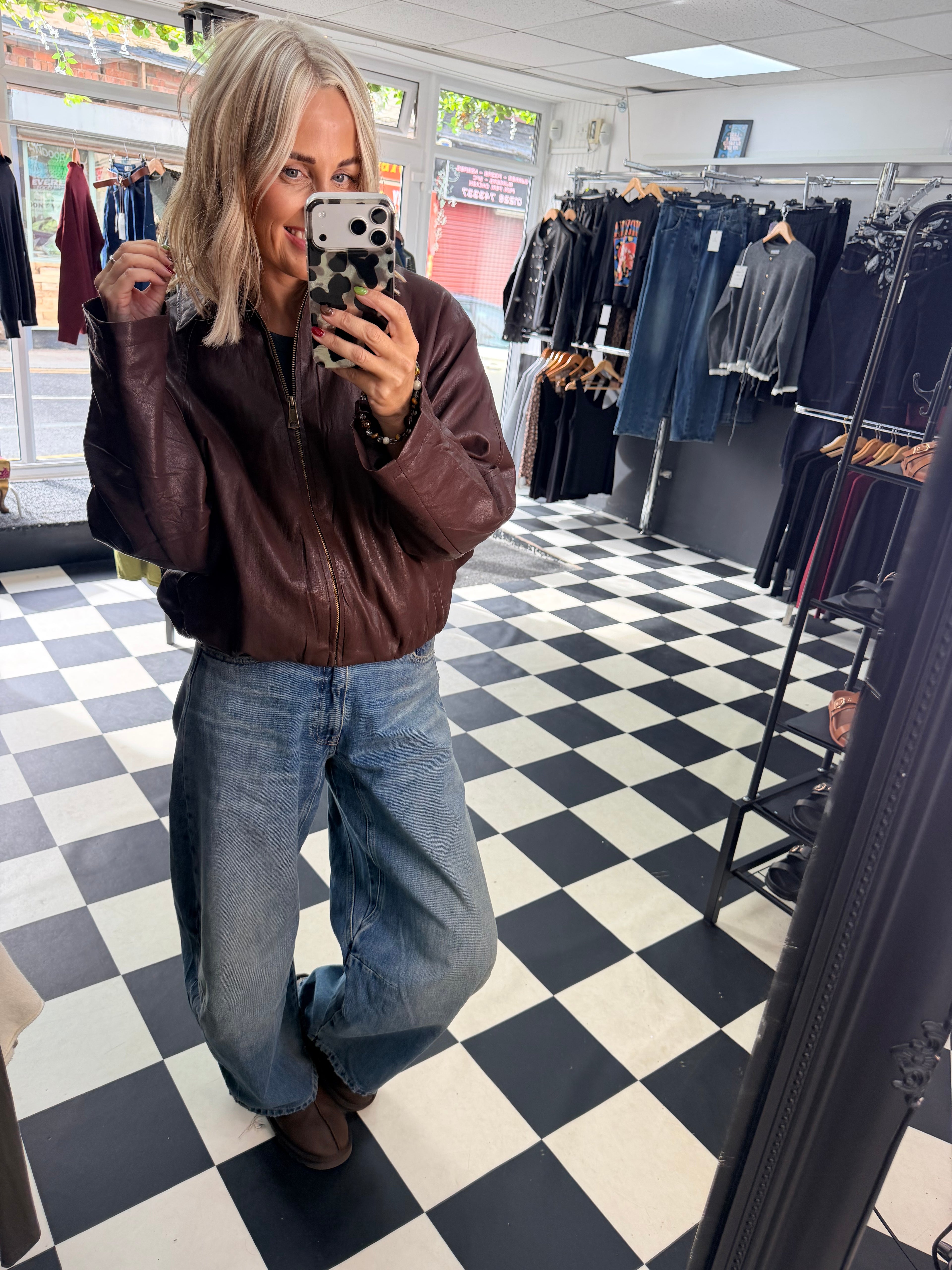 Buttery Bomber Jacket Deep Oxblood