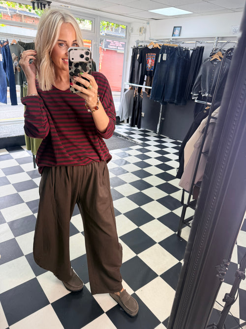 Basic Stripe - Wine and Chocolate