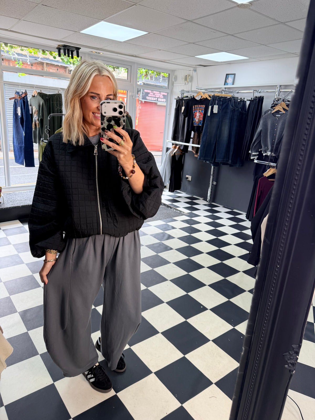 Barrel leg Joggers - Grey