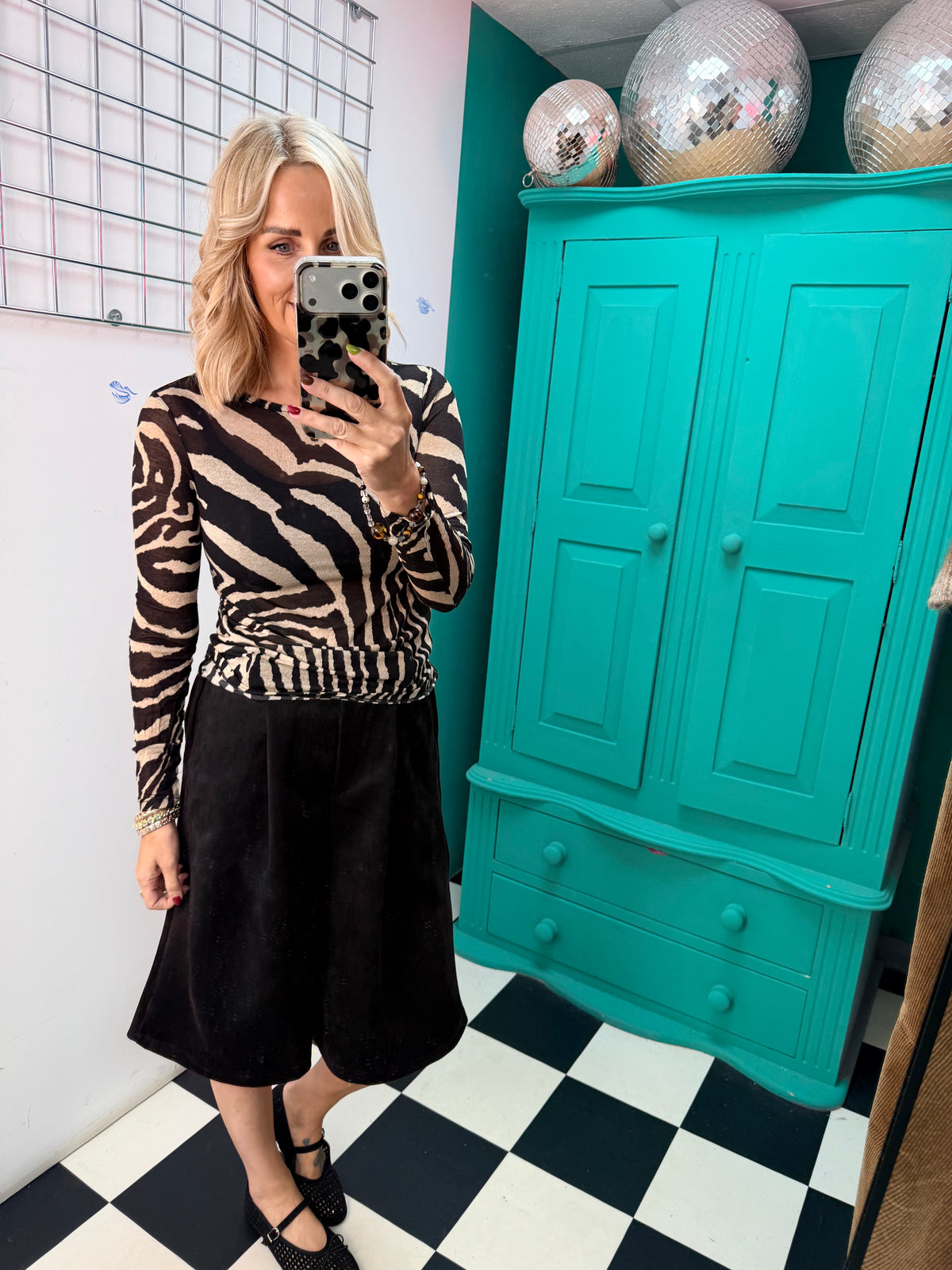 Cashmere blend top Zebra