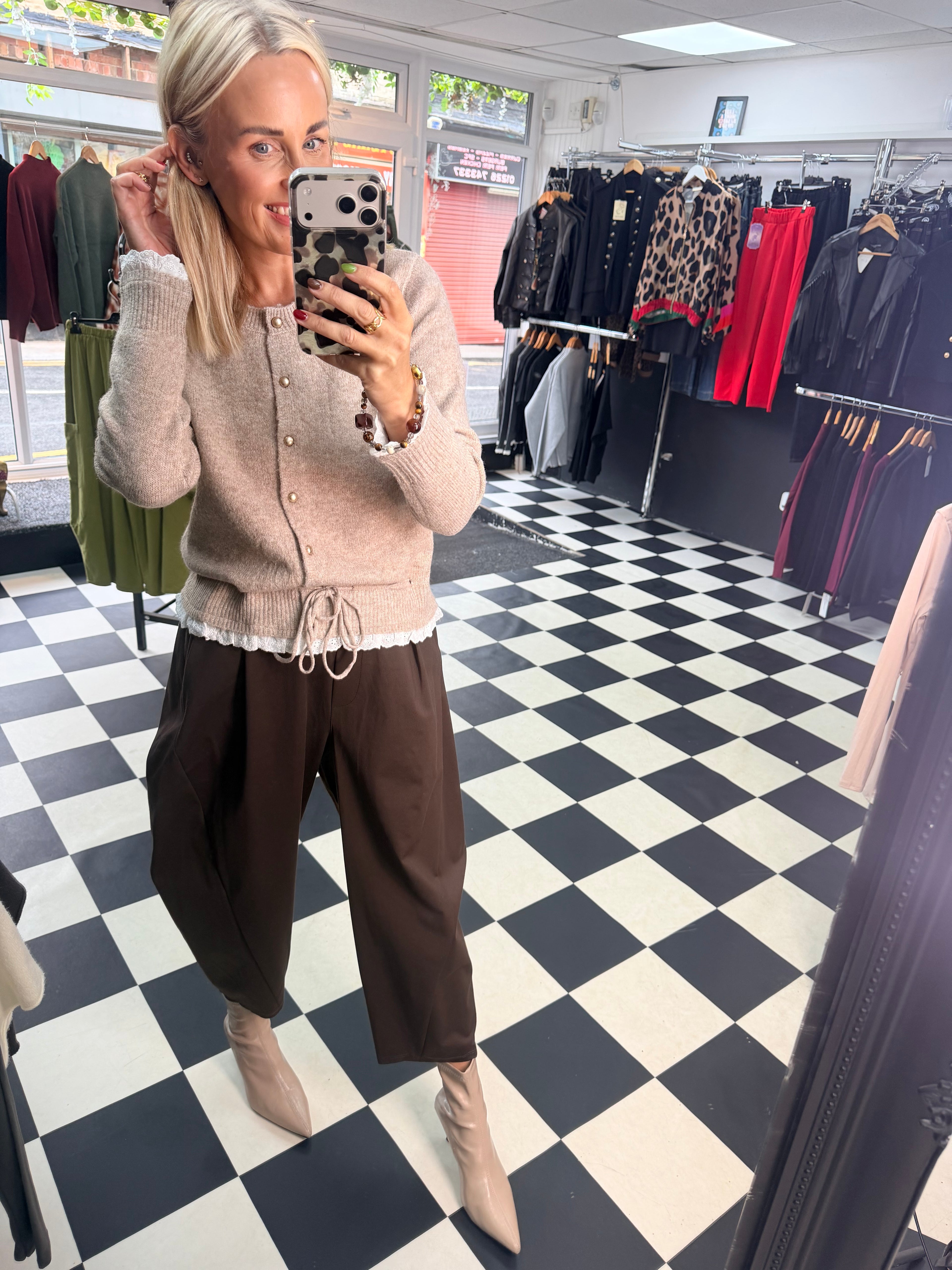 Dolly Cardigan Taupe