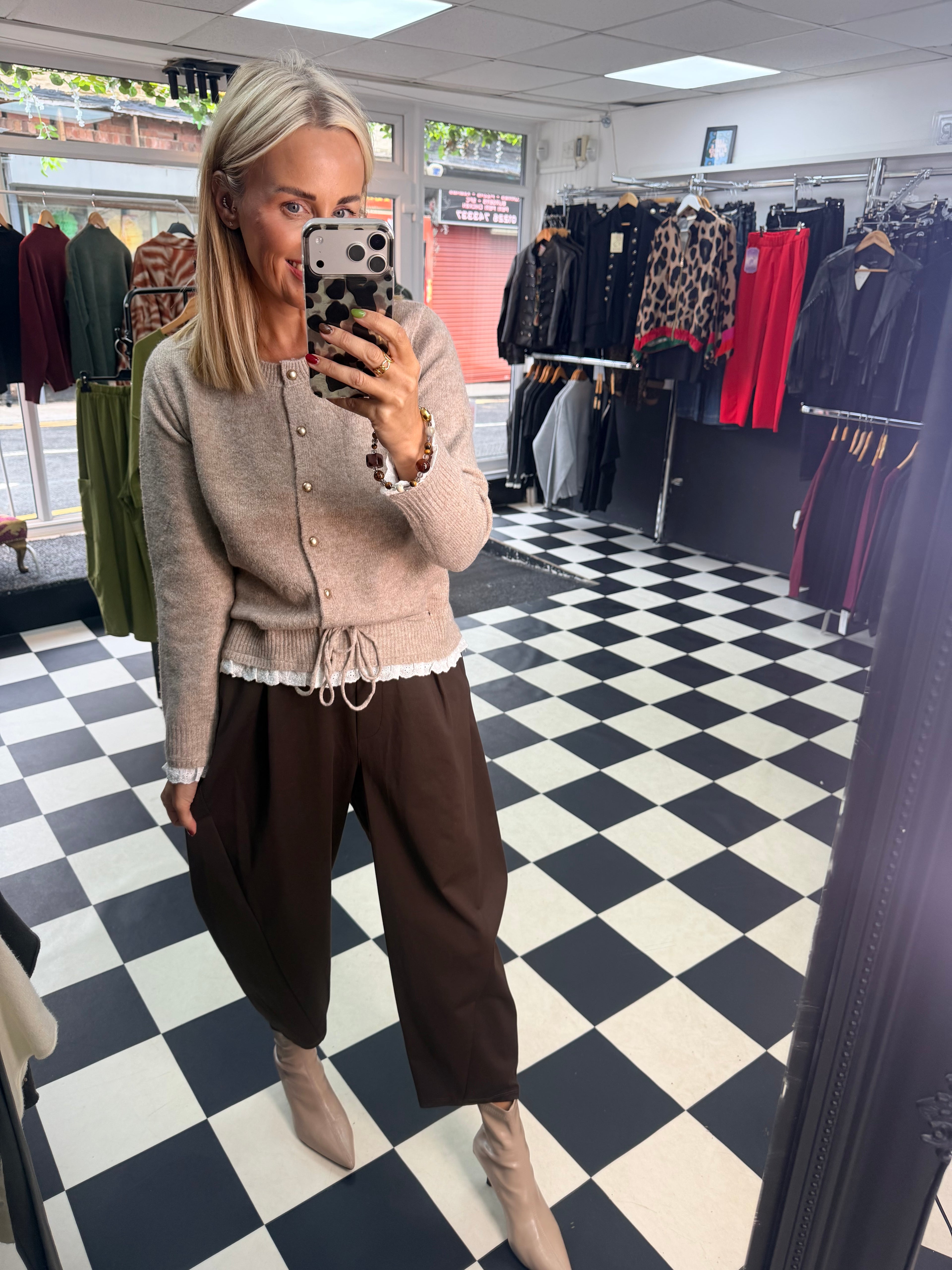 Dolly Cardigan Taupe