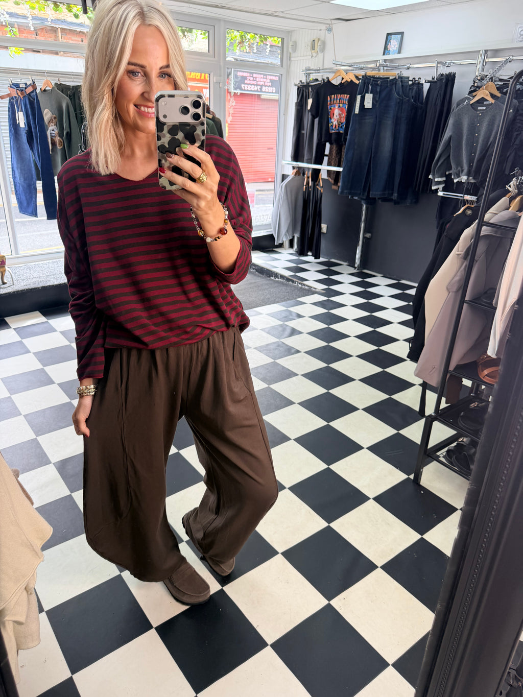 Basic Stripe - Wine and Chocolate