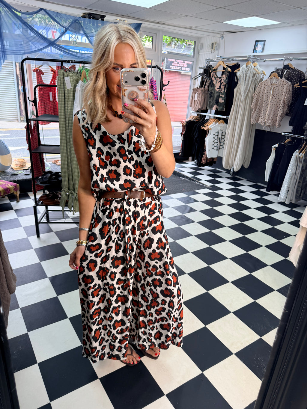 Animal co ord Cream and Rust