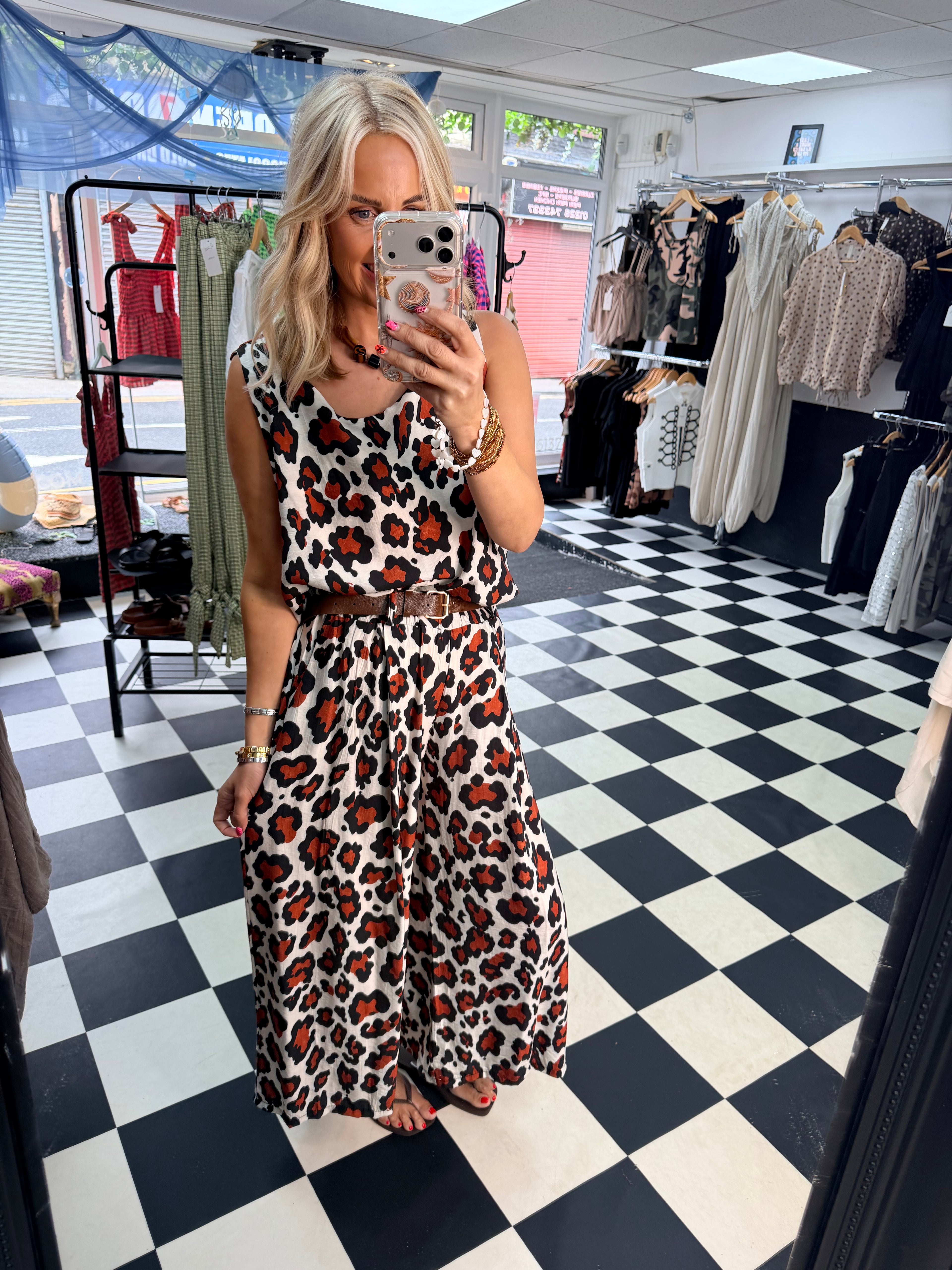 Animal co ord Cream and Rust