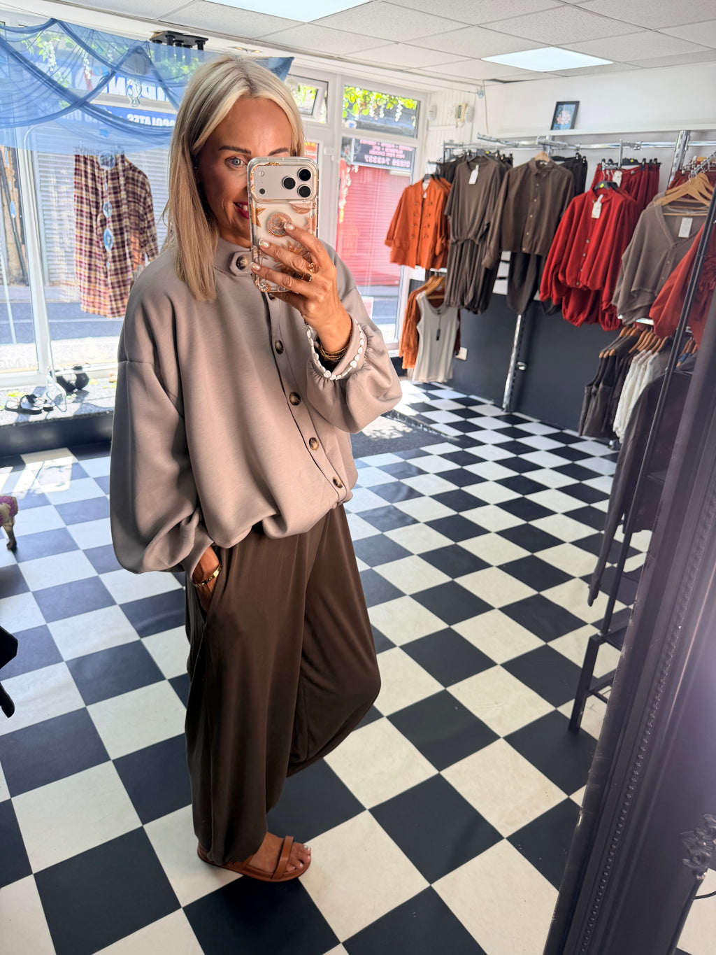 Weekend Slouch Jacket Taupe