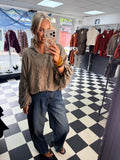 Plaid Slouchy Bomber Khaki