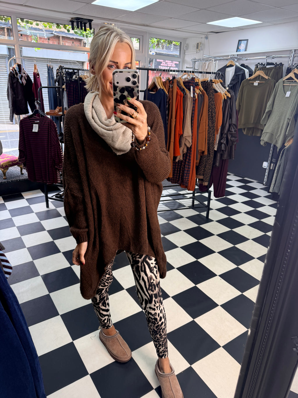 Over Sized Chunky Knit Chocolate