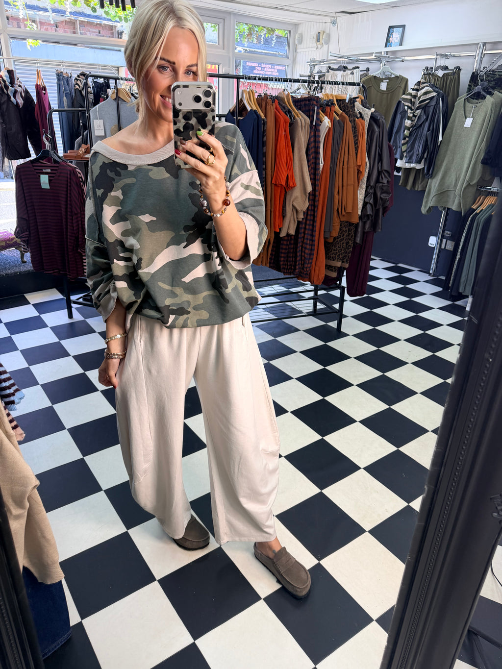 Barrel leg Joggers - Cream