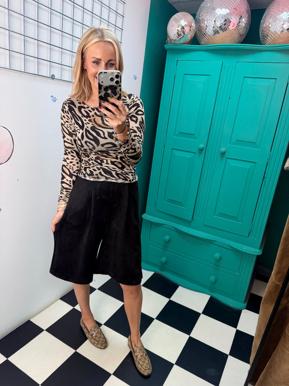 Faux Suede Jorts Black