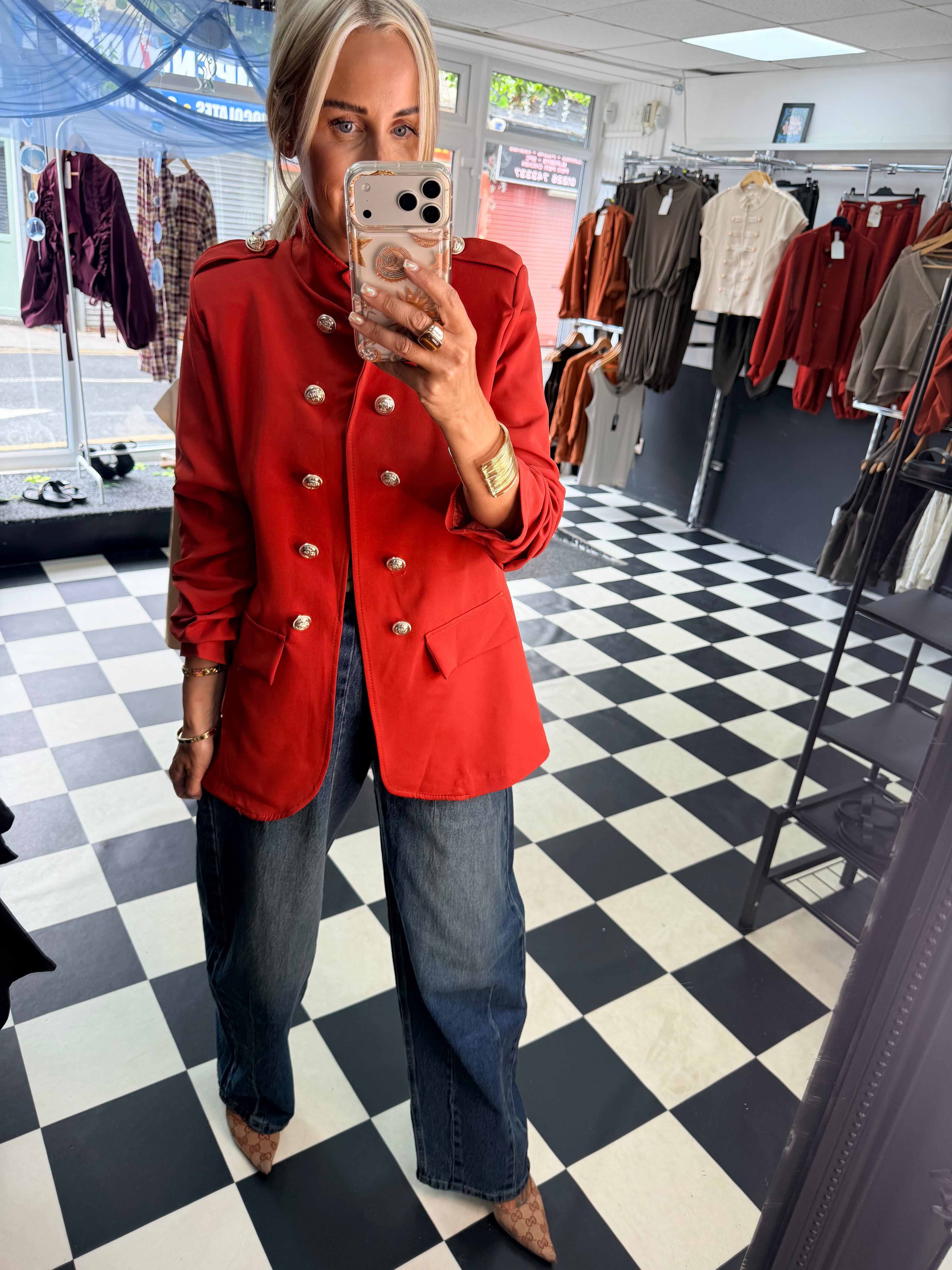 Military blazer Rust