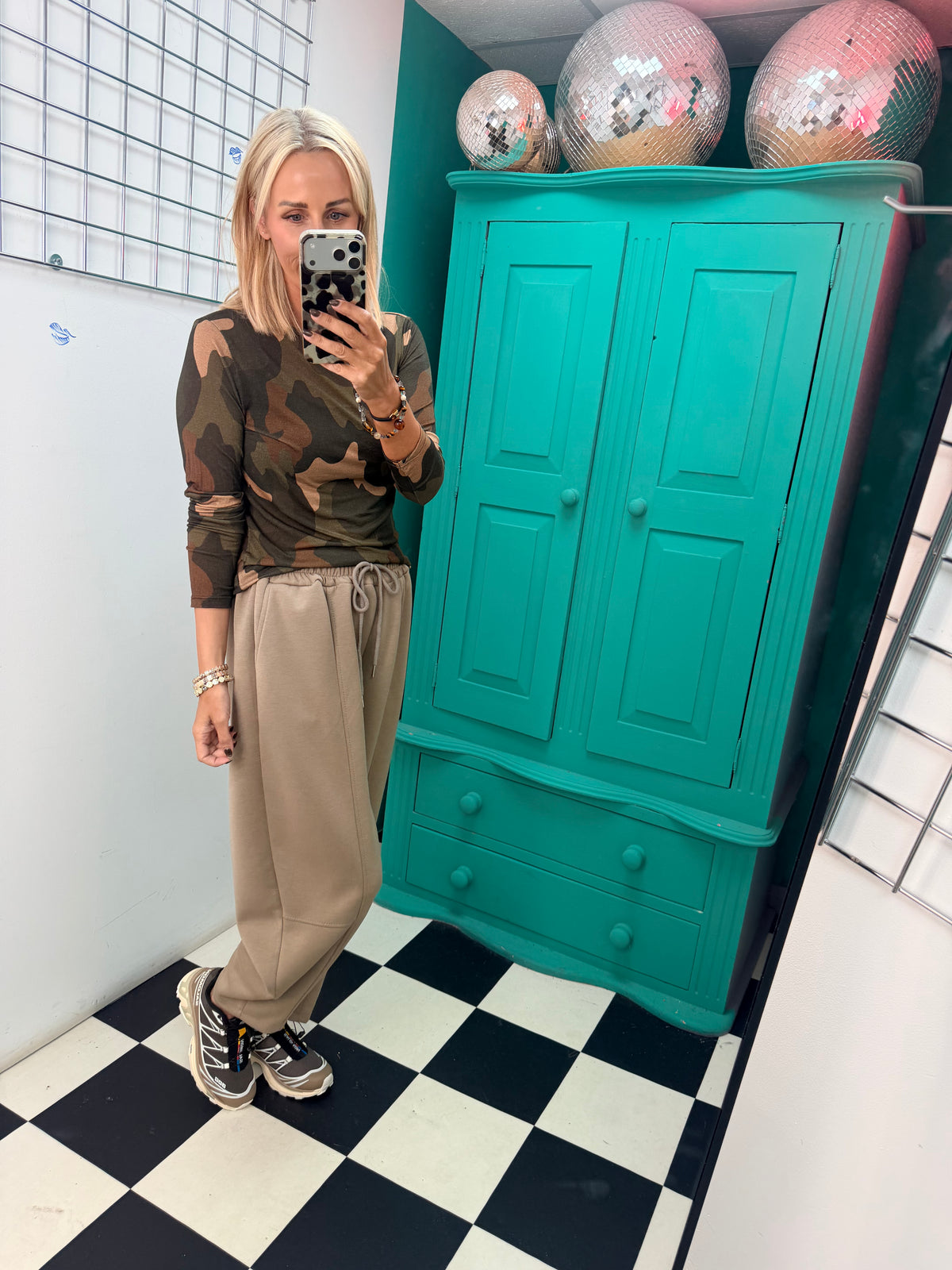 Cora Carrot Leg Joggers Taupe