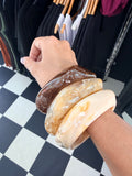 Wavy Bangle Tan