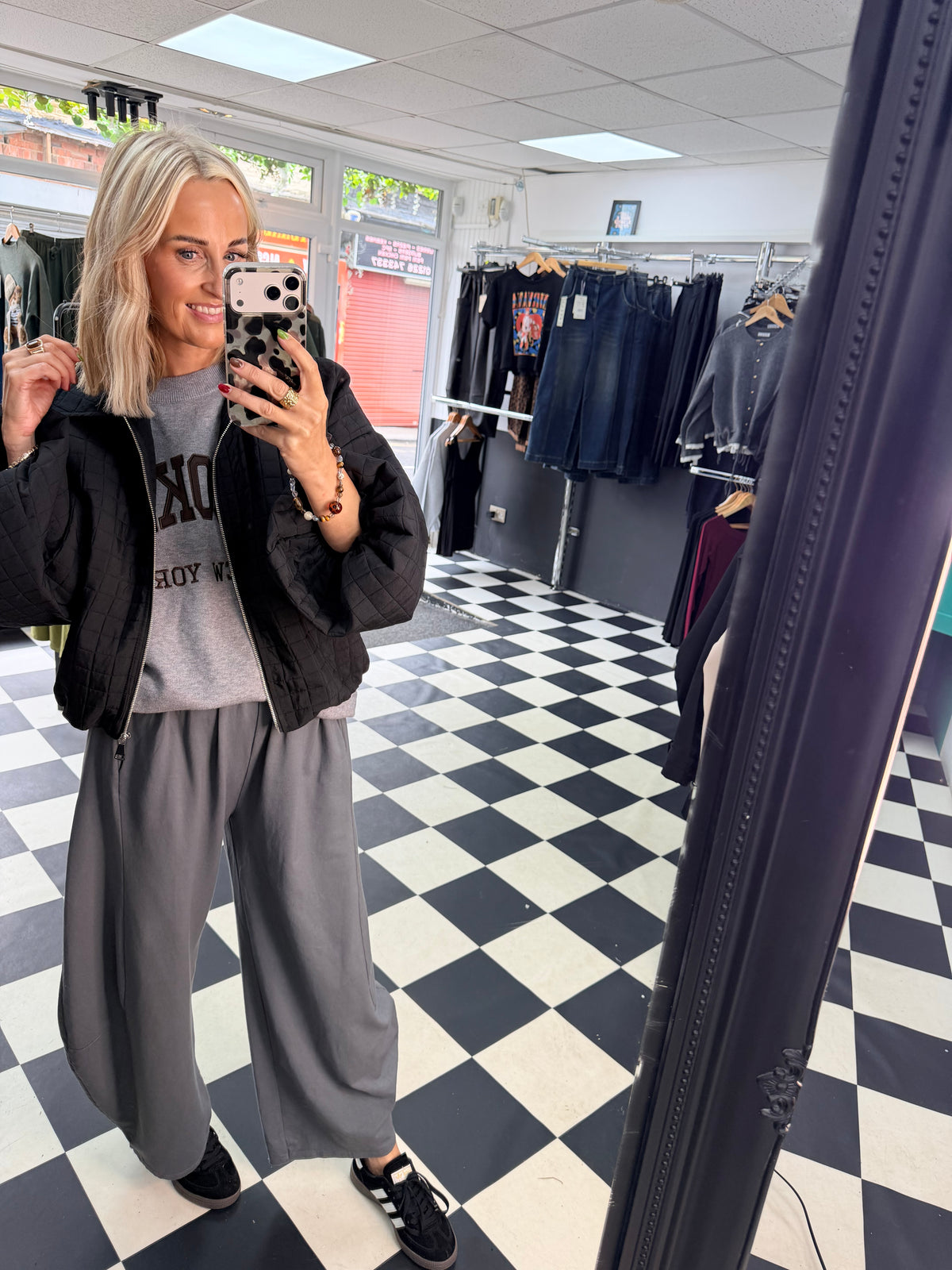 Barrel leg Joggers - Grey
