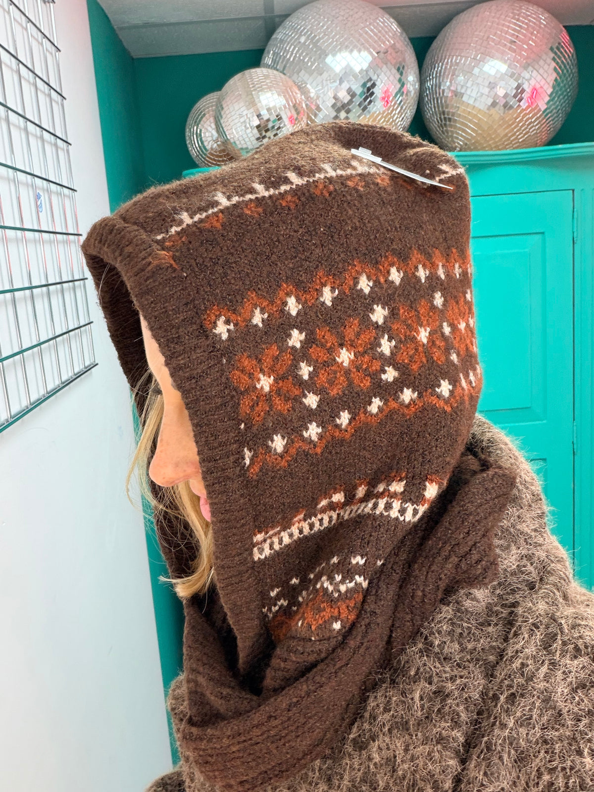 Winter tie snood - Chocolate