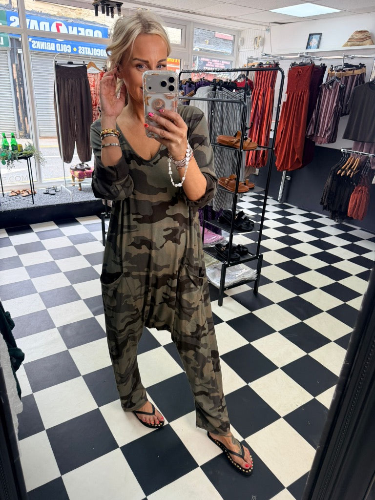 Camo Jumpsuit Dark