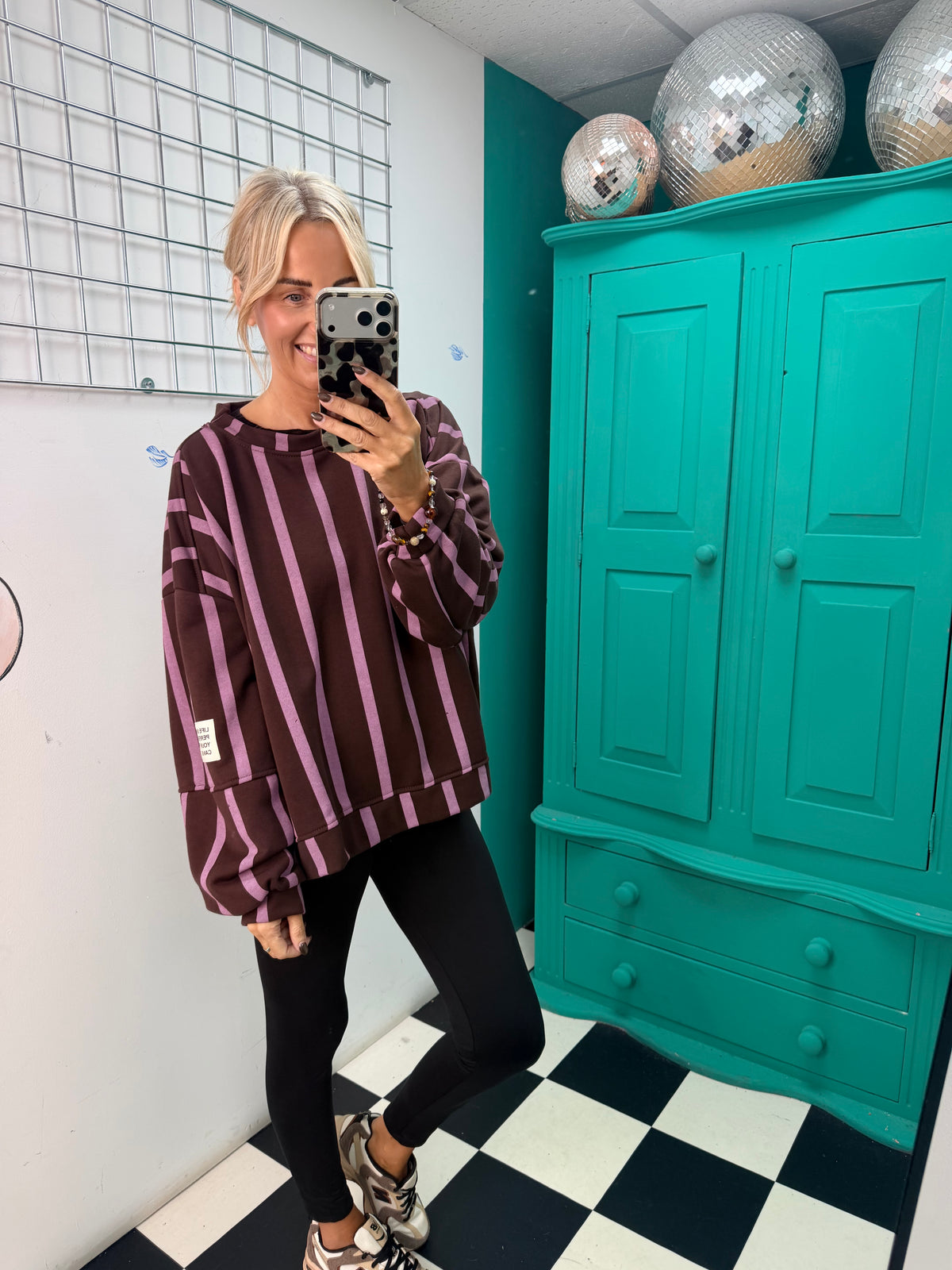 The Autumn stripe - Chocolate and purple