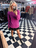 Amara animal print jumper - Raspberry