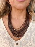 Brown Leather Necklace