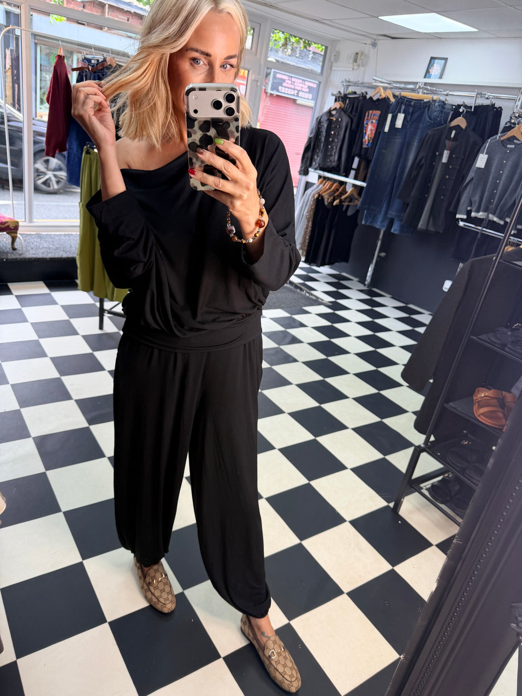 Slouchy Balloon Trousers Black