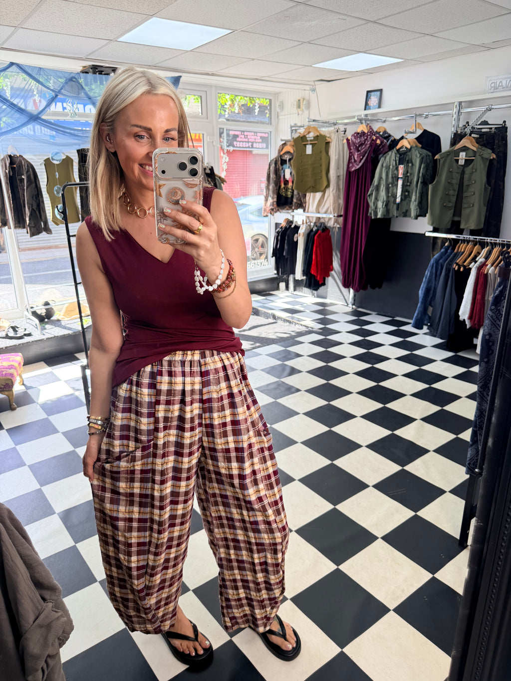 Autumn Check Trousers
