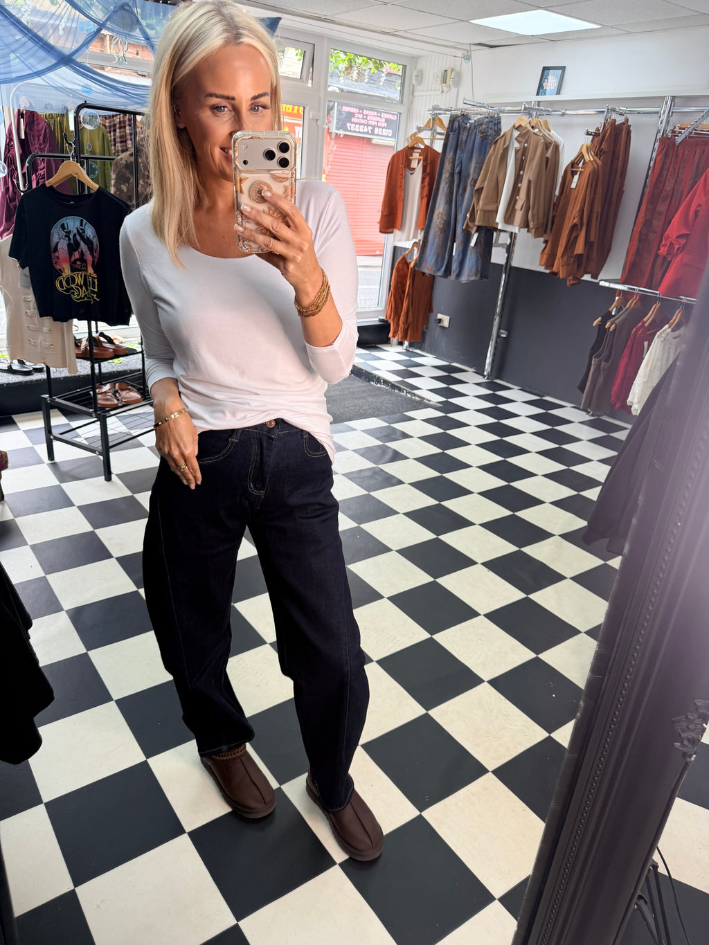 Basic Scoop Neck Basic T shirt White