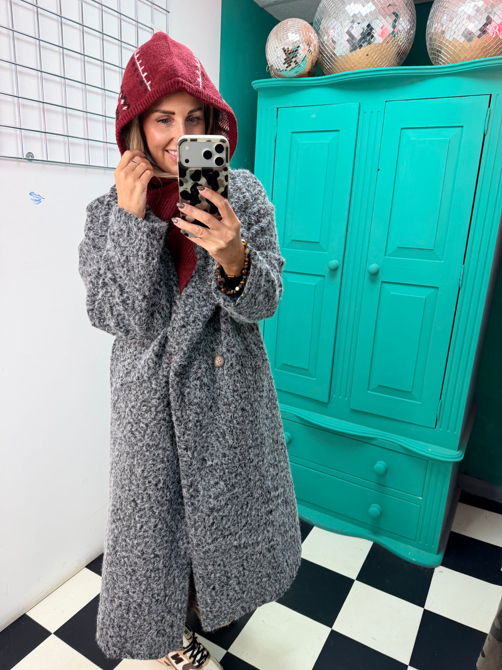 Winter tie snood - Wine