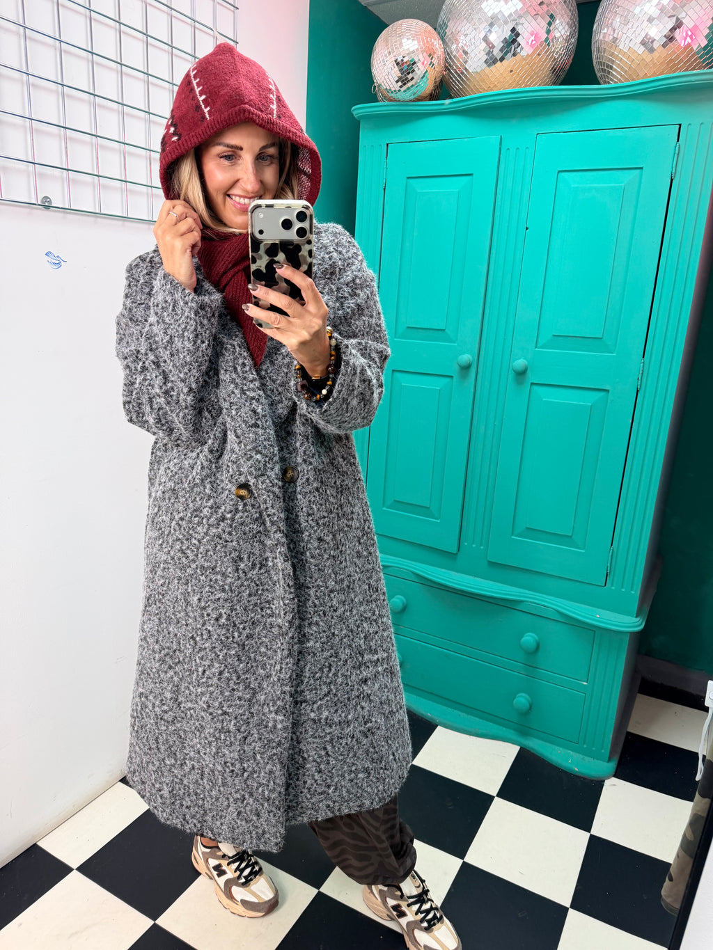 Winter tie snood - Wine