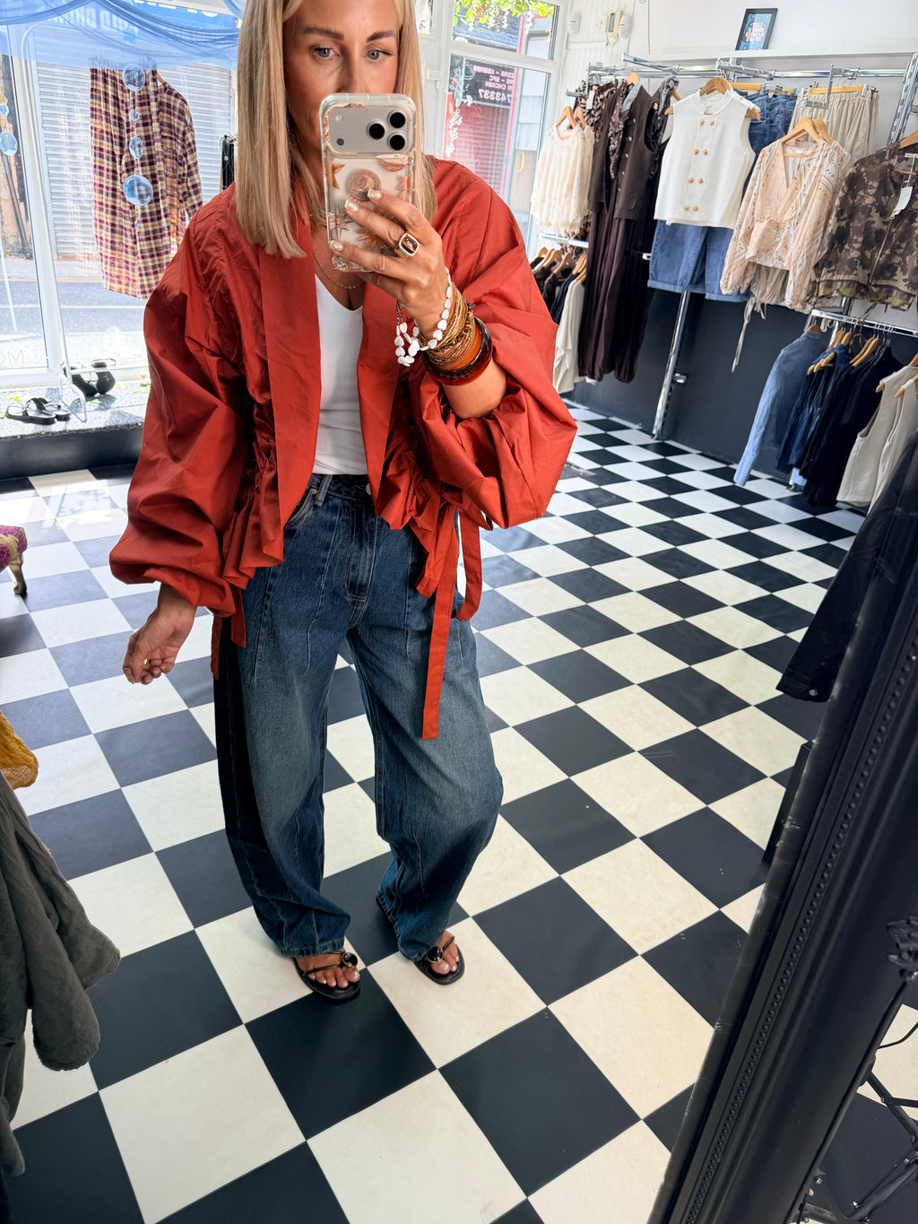 Ruffle Lightweight Jacket Rust Pre Order due in next Fri