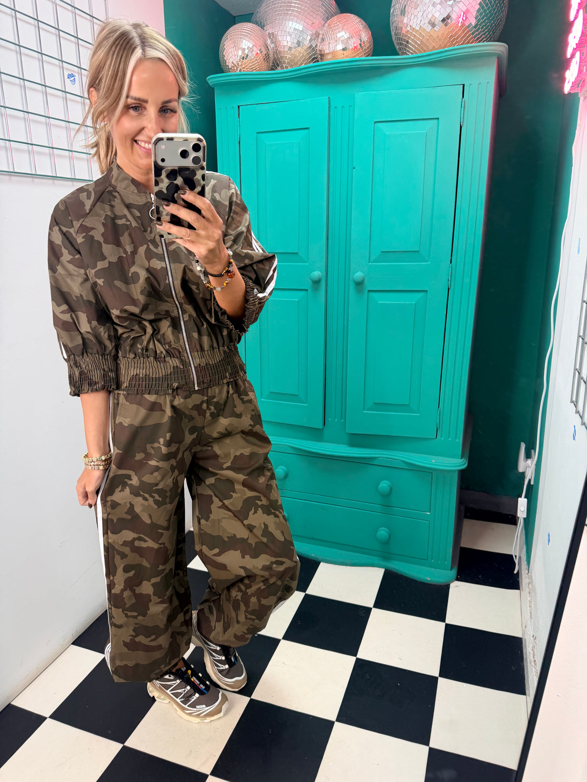 The Camo Rebel Bomber Jacket White Special Buy