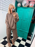 The cosy stripe - Grey and Tan
