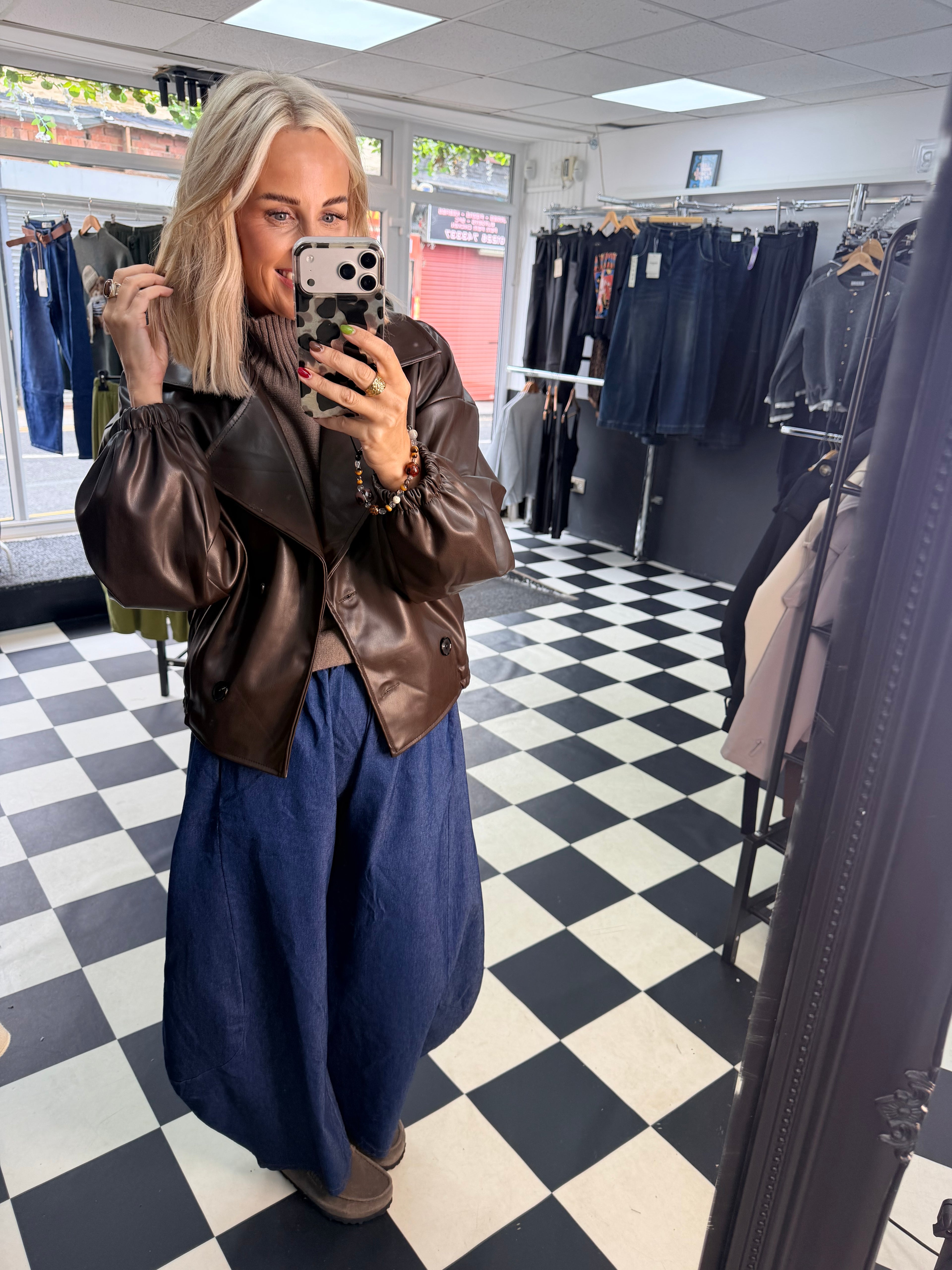 Pu Nyla Jacket - Chocolate