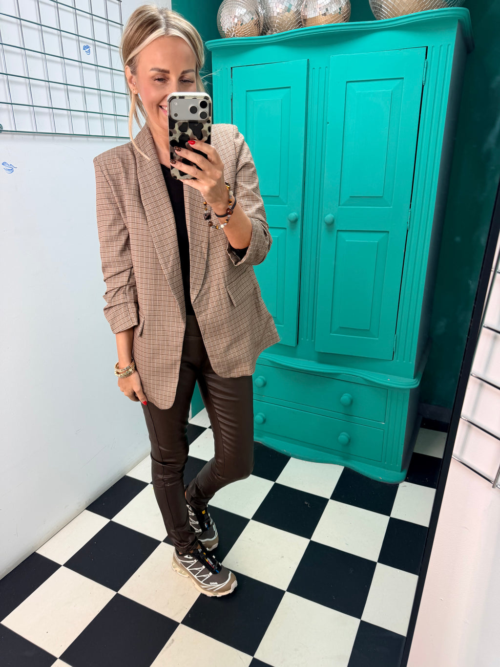 Check Please Blazer Taupe