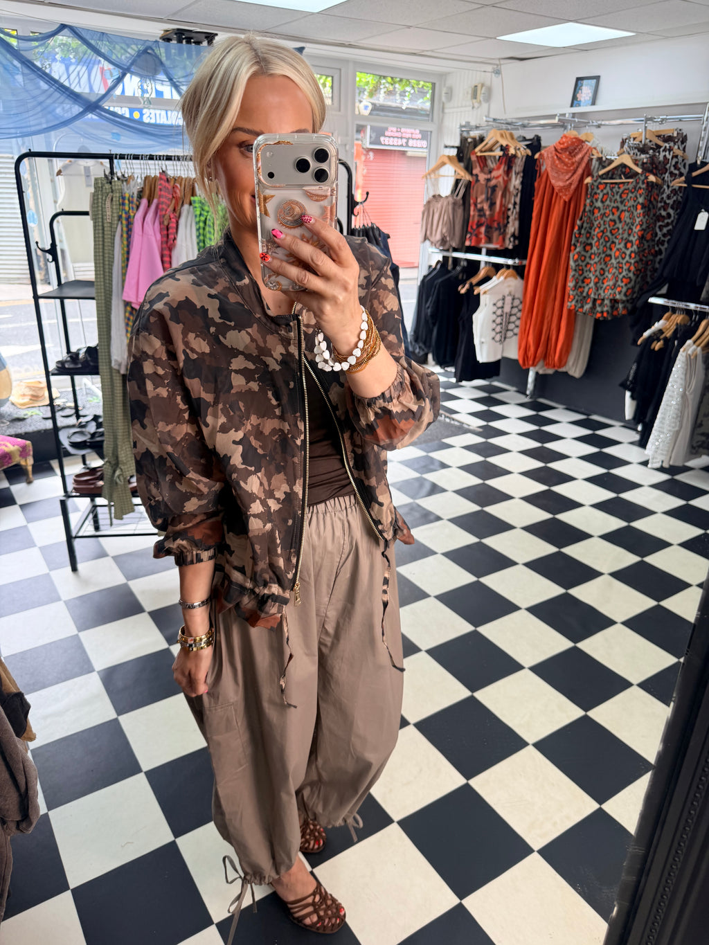Lightweight Camo Jacket Black
