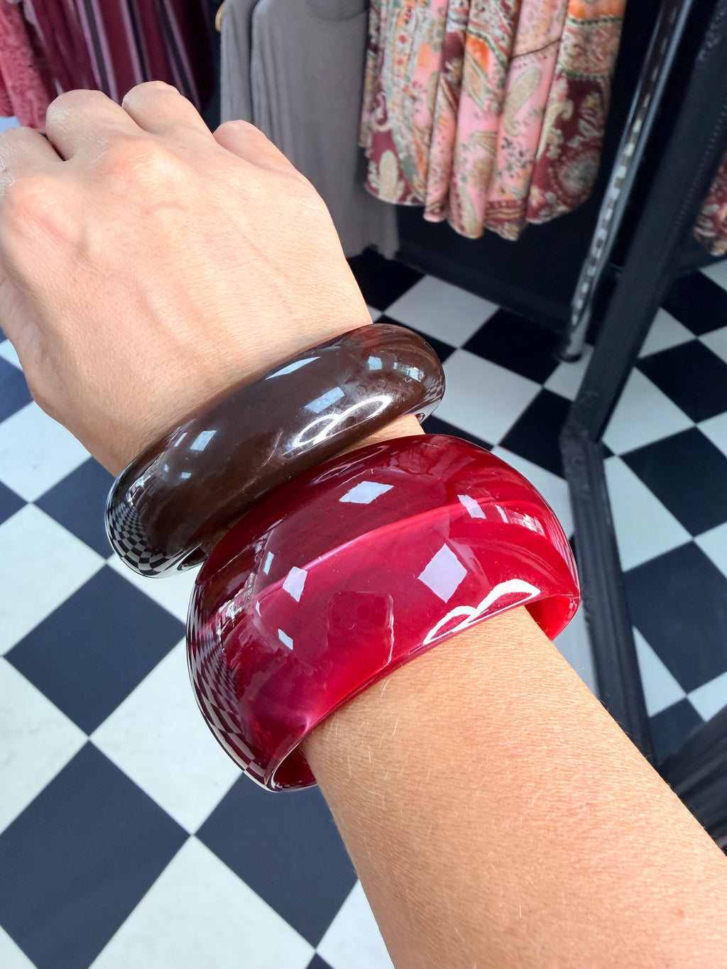 Chunky Bangle Thin Chocolate