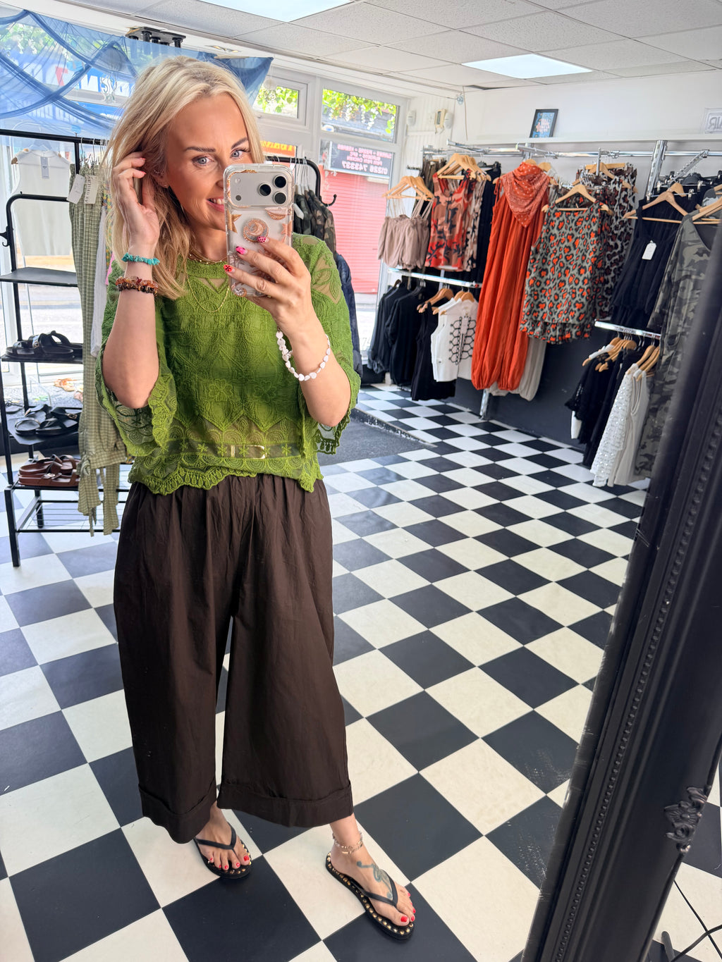 Flora top Green