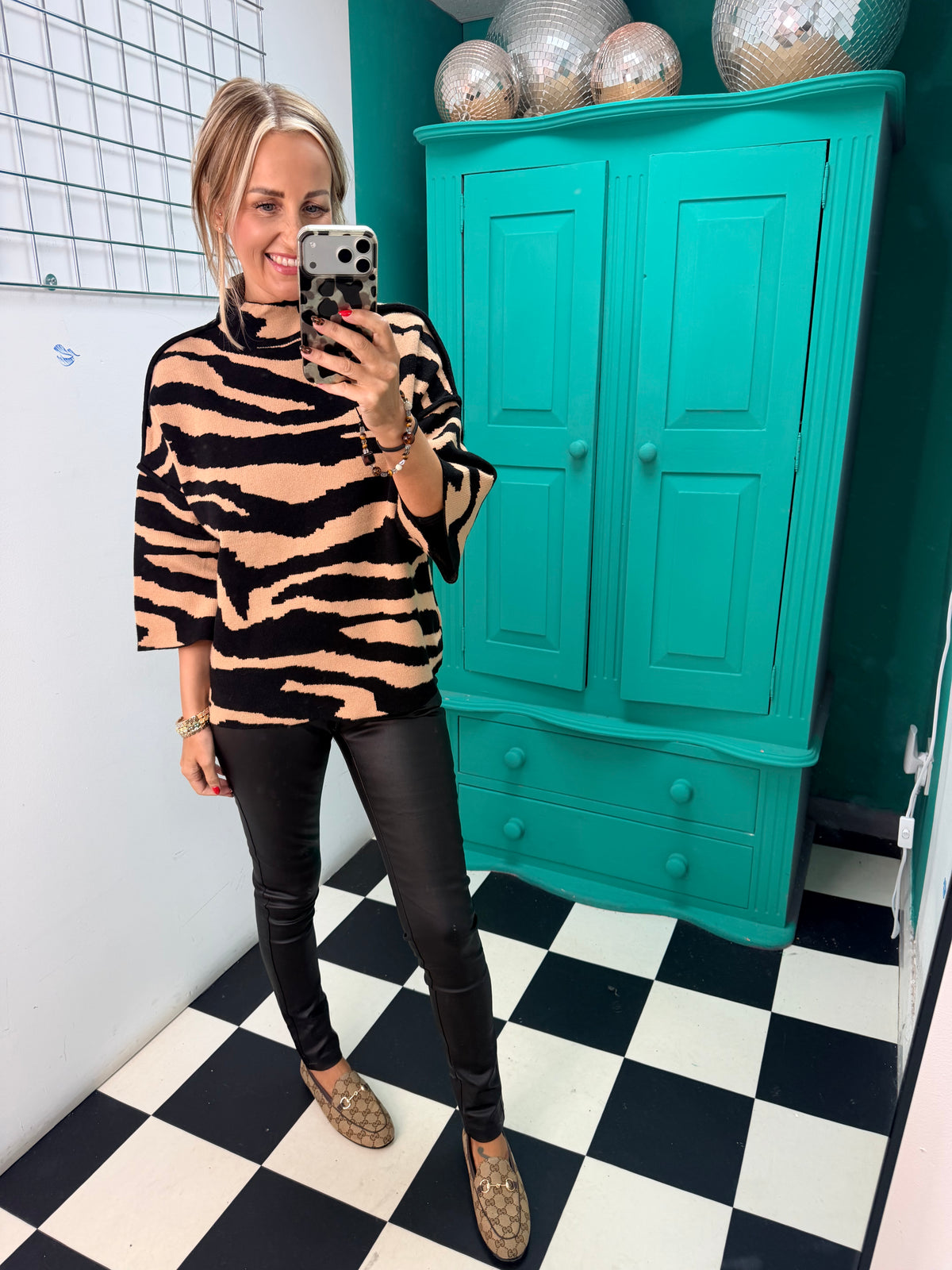 Wild Side Zebra Jumper Black/Tan