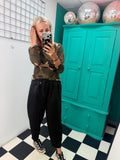 Cora Carrot Leg Joggers Black