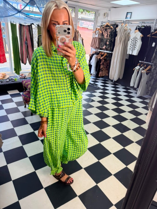 Neon Collection Bloomer Trouser Lime /Slate