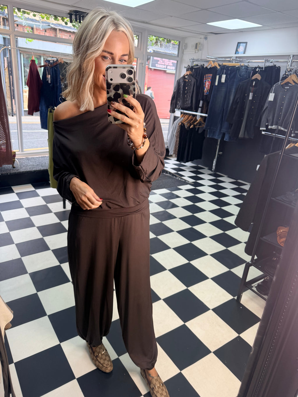 Slouchy Balloon Trousers Chocolate