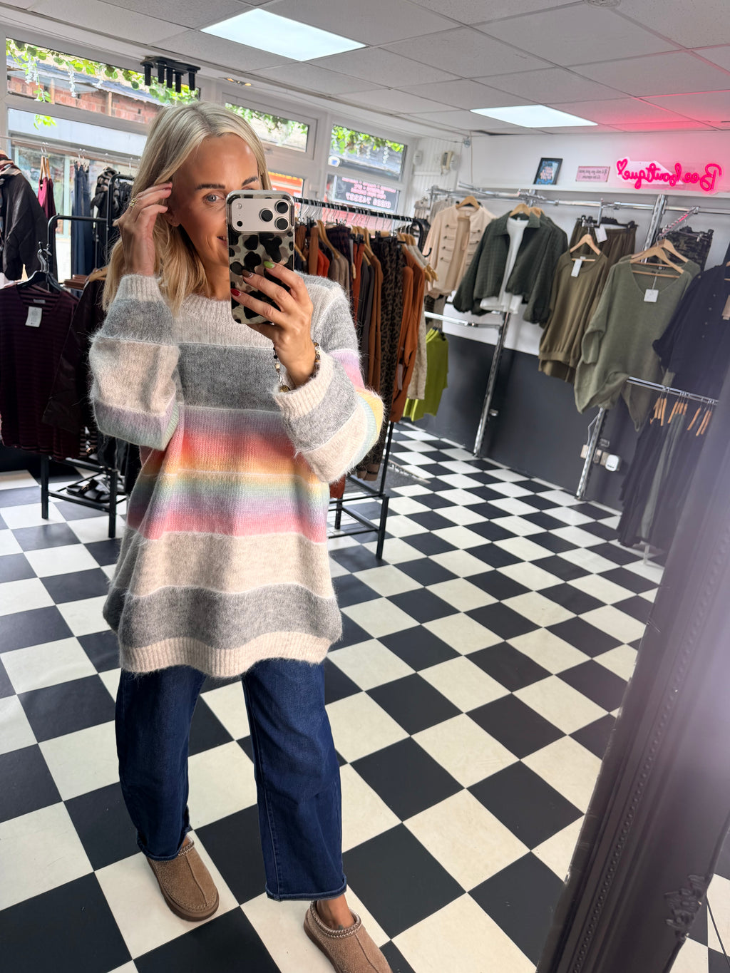 Abel Neutral Knit Rainbow