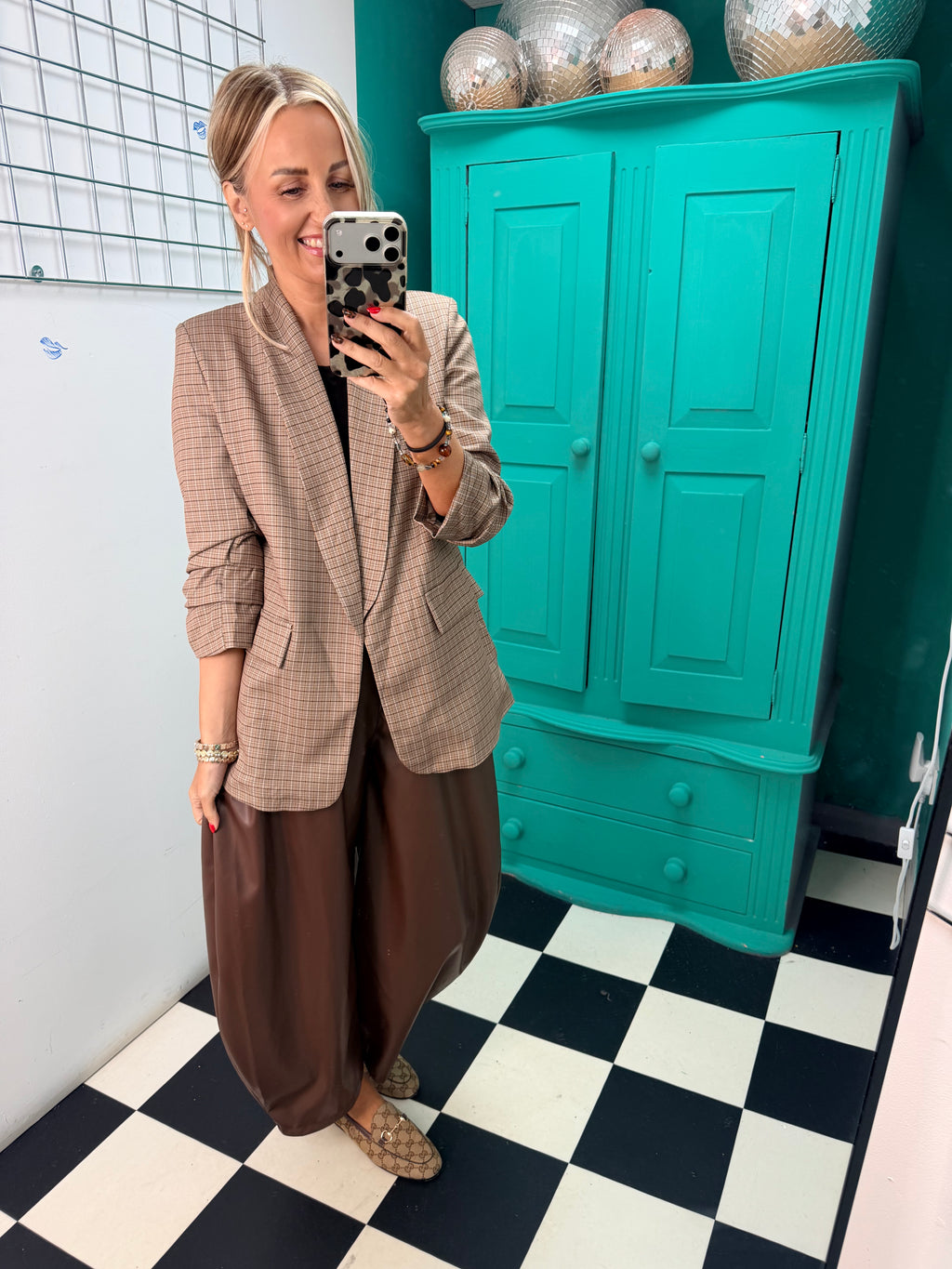 Check Please Blazer Taupe