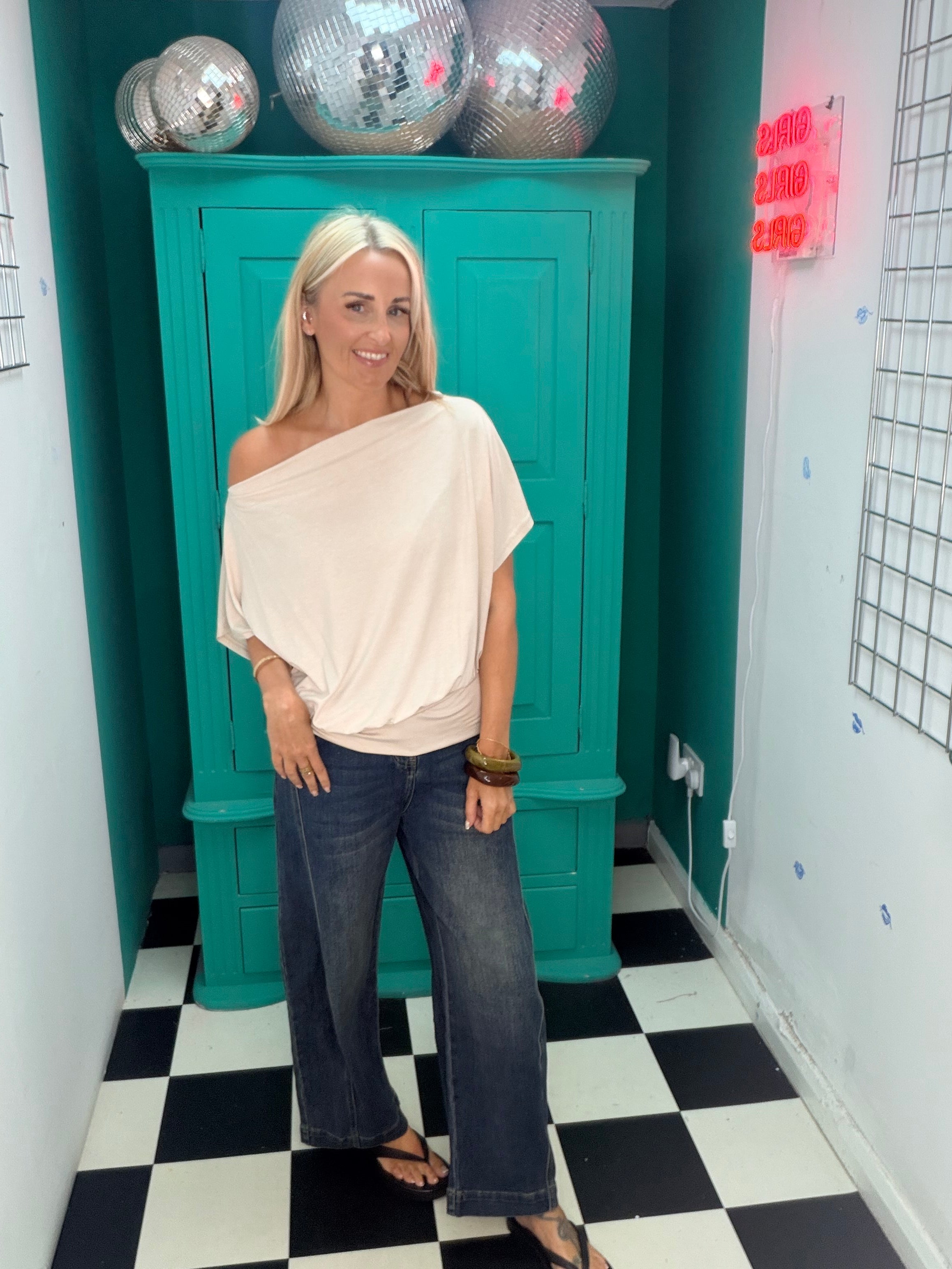 Slouchy T shirt Cream