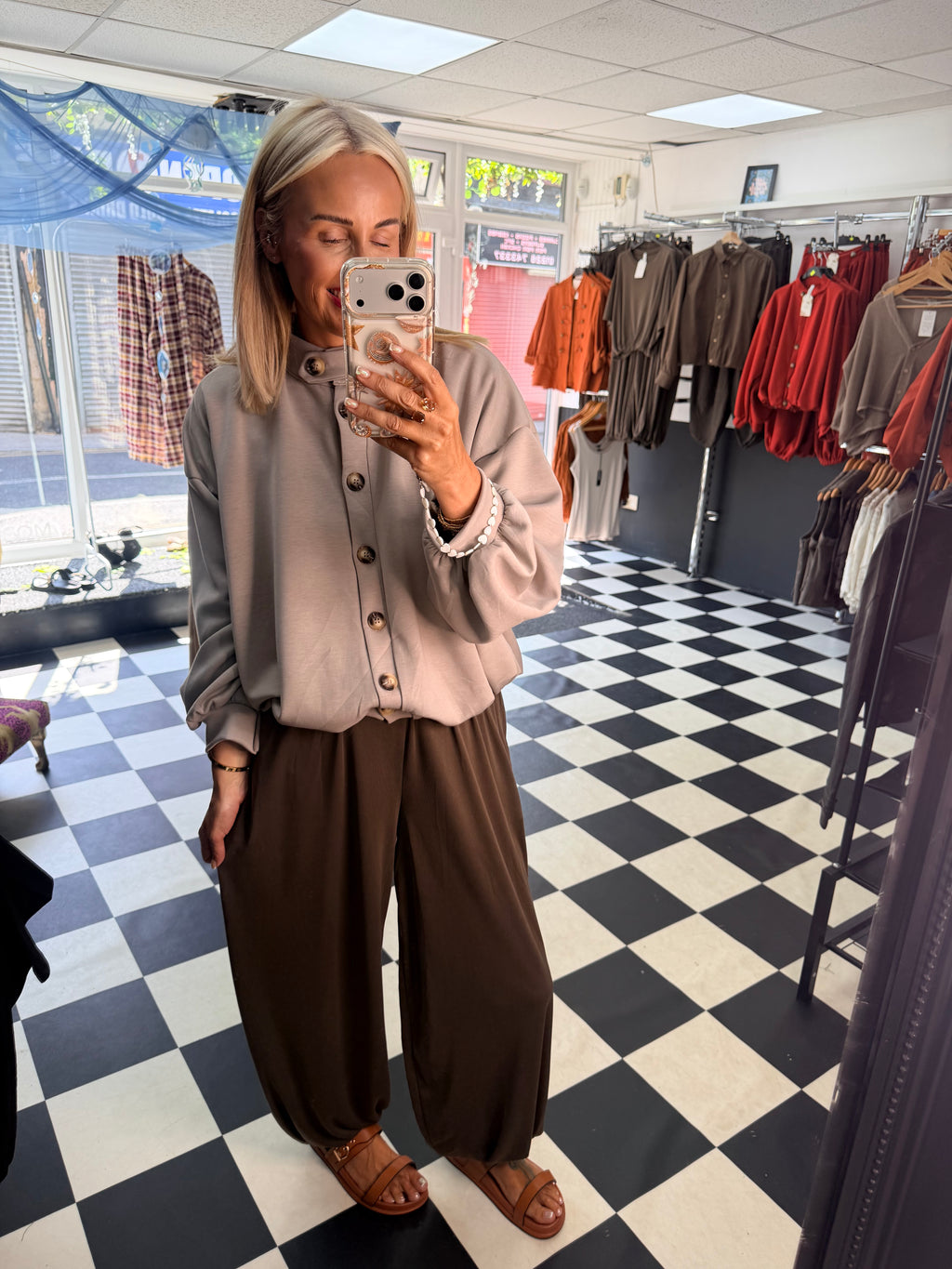 Weekend Slouch Jacket Taupe