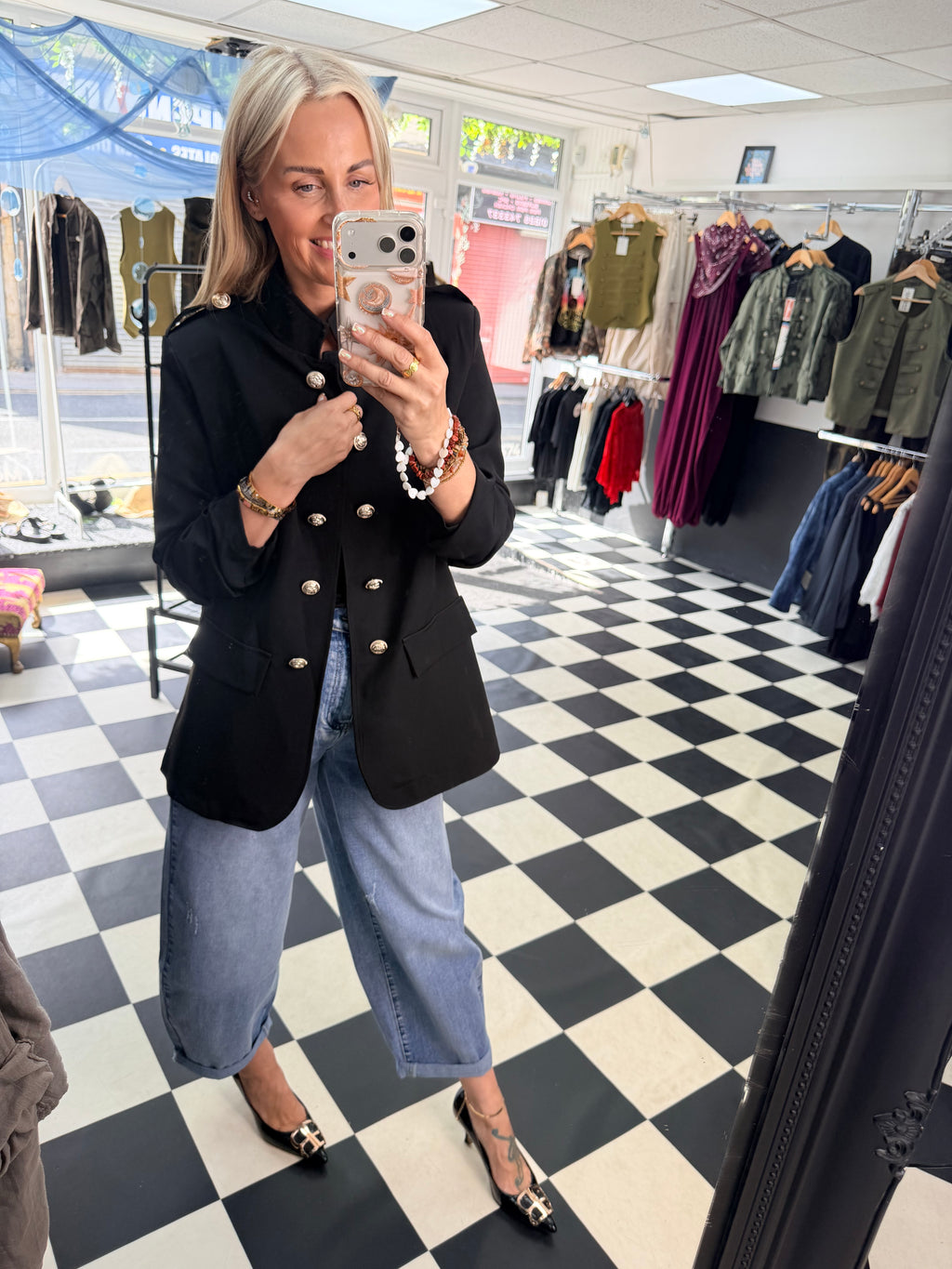 Military blazer Black