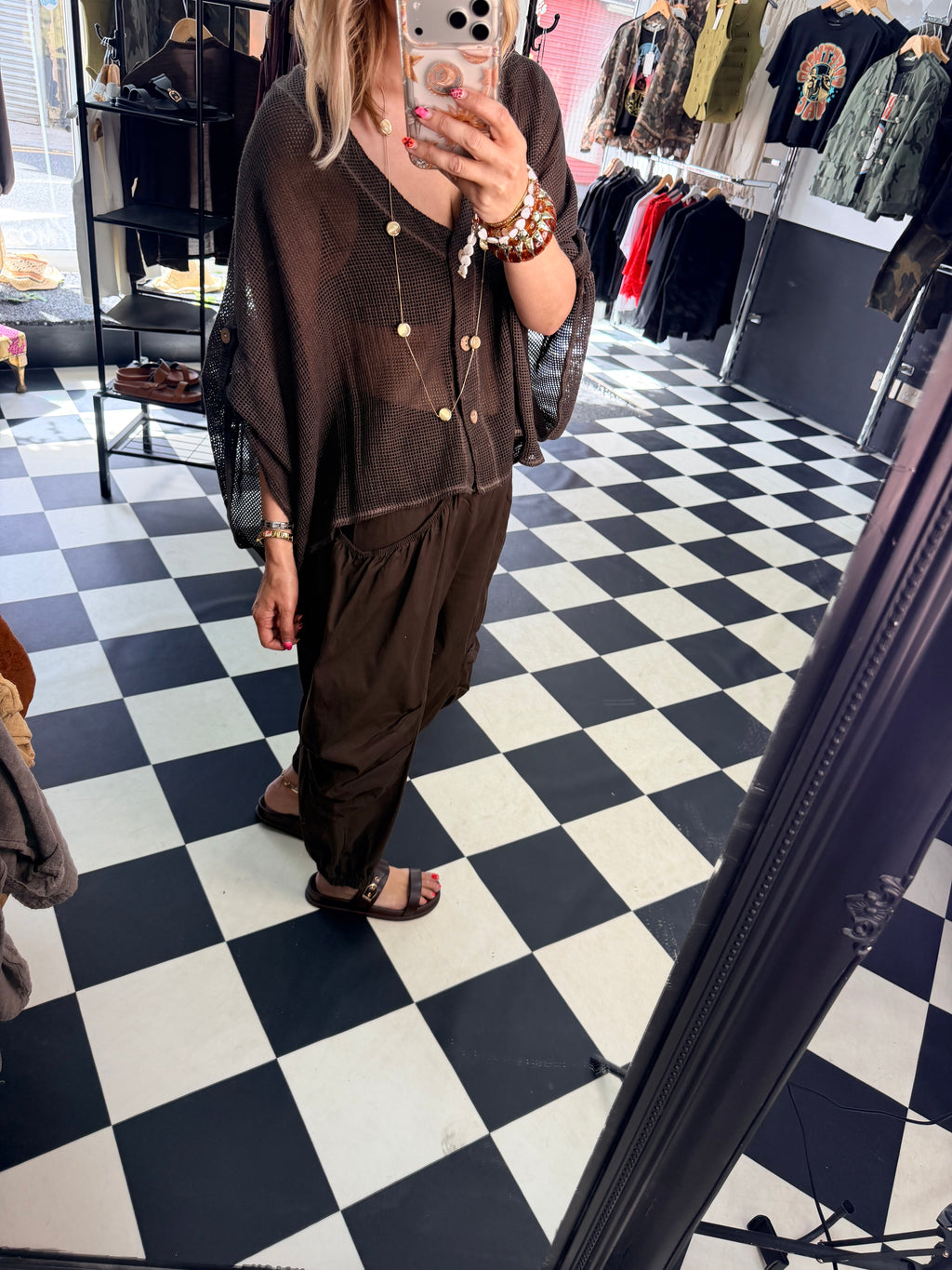 Barrel Side Pocket trousers Chocolate