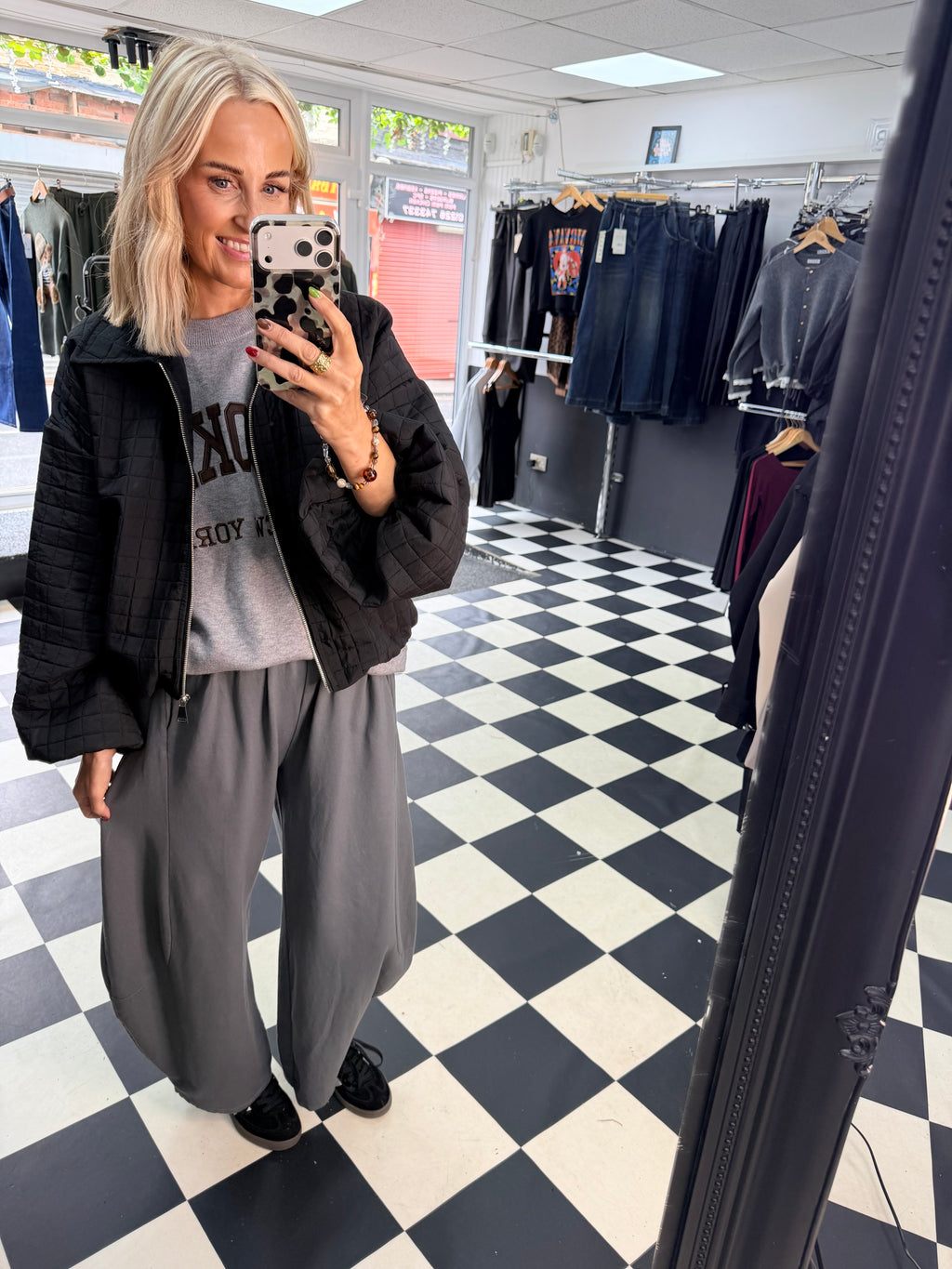 Quilted Bomber jacket - Black