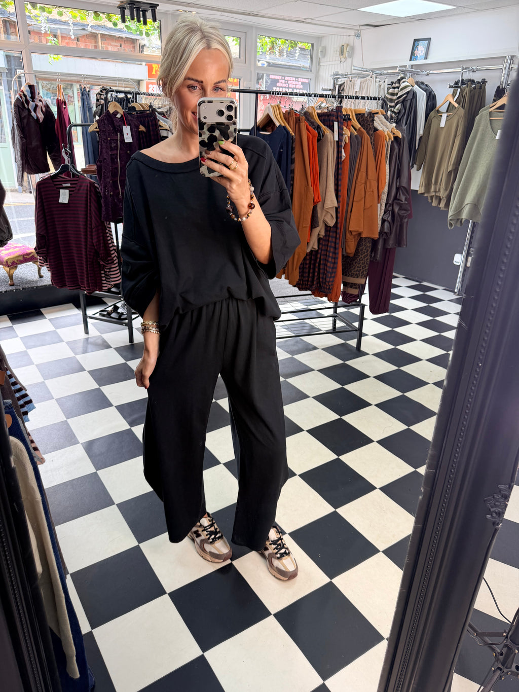 Slouchy Casual Top Black