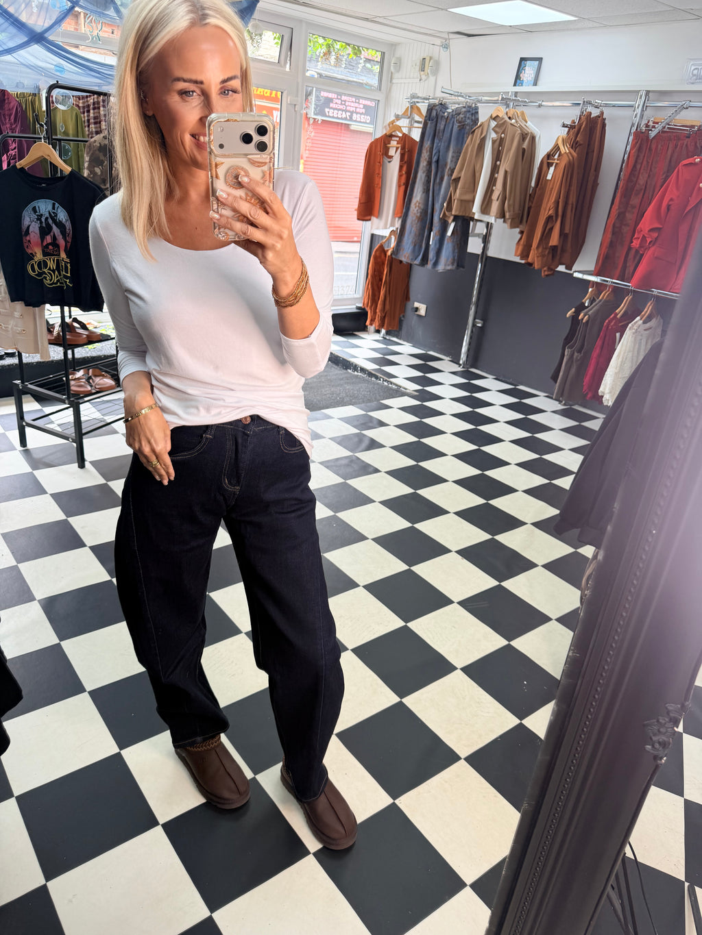 Basic Scoop Neck Basic T shirt White