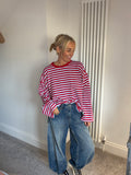 Weekend slouch stripe Blue/Red Special Buy